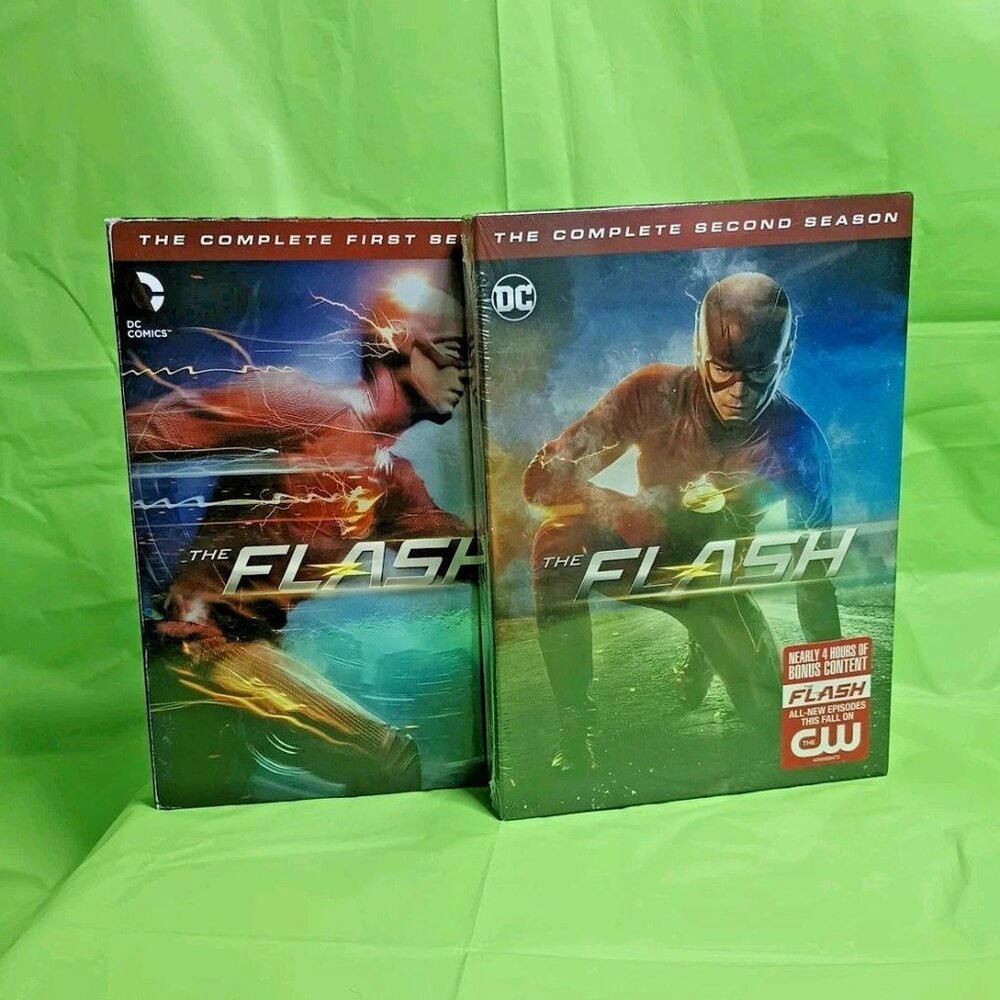 DC Comics The Flash DVDs 1-2 First and Second Seasons Multi Disc Sets S2 Sealed